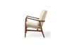 Miniature Ash wood armchair in cream tissue Peggy 7