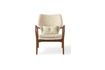 Miniature Ash wood armchair in cream tissue Peggy 8