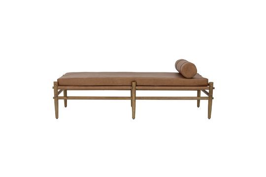 Aysia leather bench Clipped