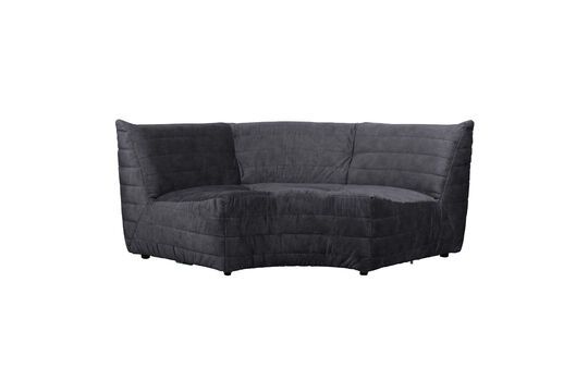 Bag anthracite velvet corner sofa Clipped