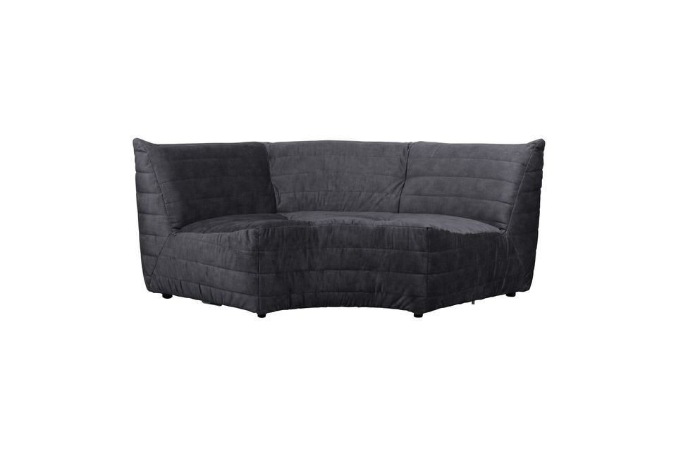 Bag anthracite velvet corner sofa Woood