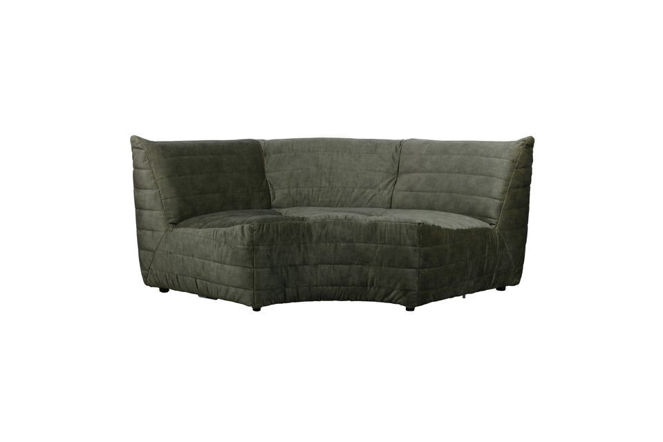 Bag green velvet corner sofa Woood