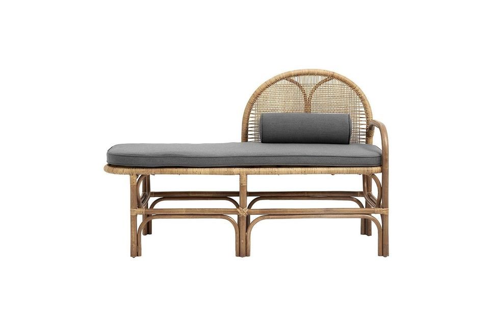 Wicker bench with back deals