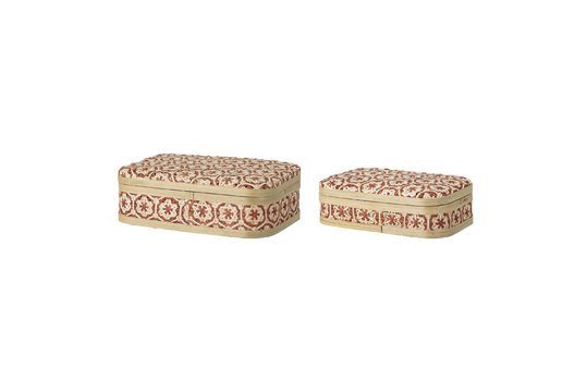 Bamboo baskets with red details Dy Clipped