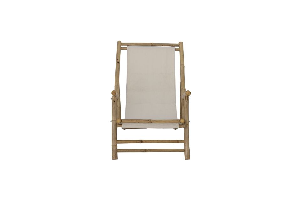 The seat is made of light colored cotton which gives the chair a beautiful Scandinavian look