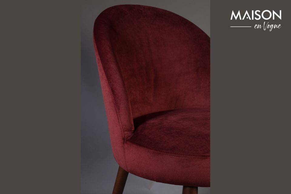 Barbara chair in red velvet - 5