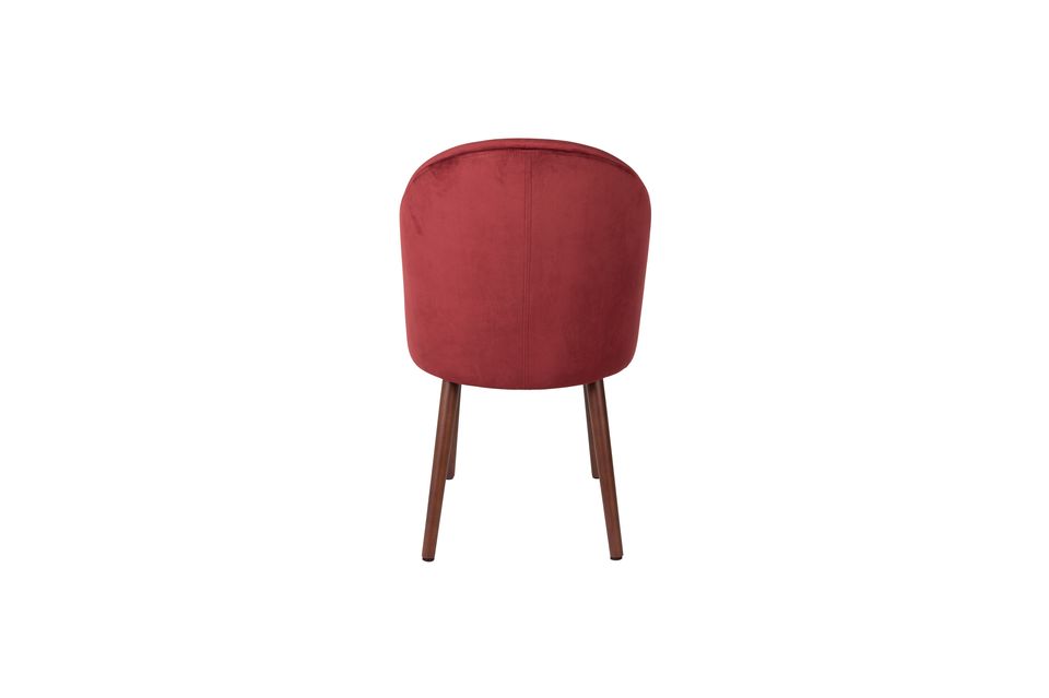 Barbara chair in red velvet - 7
