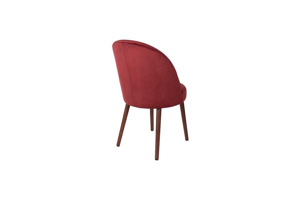 Barbara chair in red velvet - 8