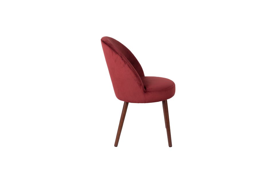 Barbara chair in red velvet - 9
