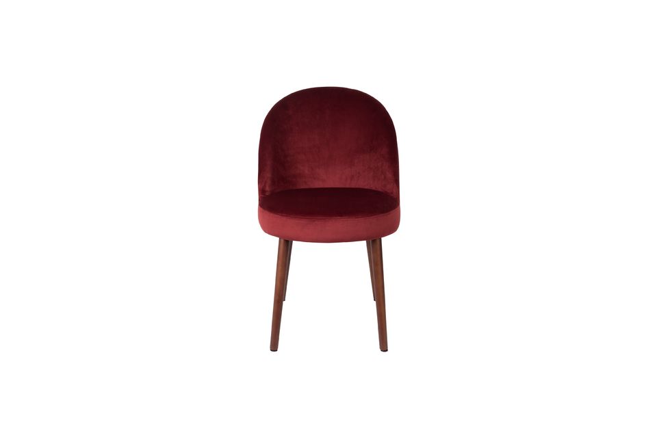 Barbara chair in red velvet - 10