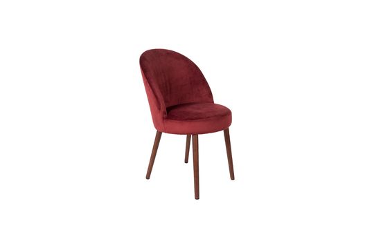Barbara chair in red velvet Clipped