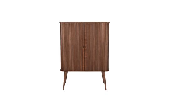 Barber cabinet with walnut finish