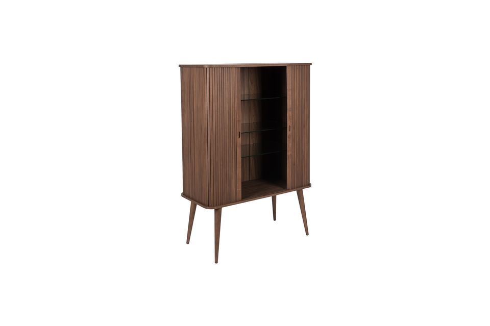 Barber cabinet with walnut finish - 8