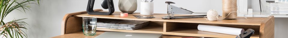 Material Details Barbier natural finish desk