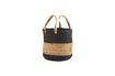 Miniature Basket with handles in beige and black jute Tripola 1