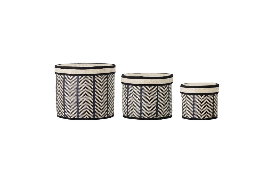 Baskets with black lid Islim Bloomingville