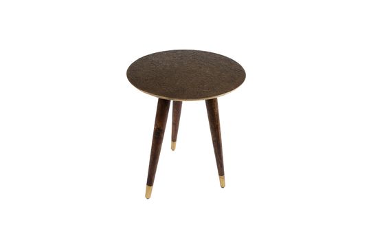 Bast side table with brass finish Clipped
