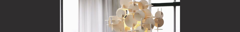 Material Details Bau light wood chandelier