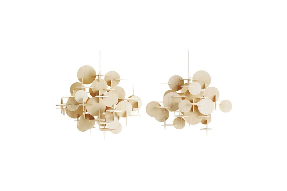 Bau light wood chandelier - 6