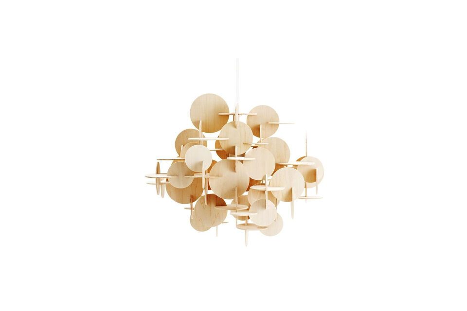 Bau light wood chandelier, artistic and practical