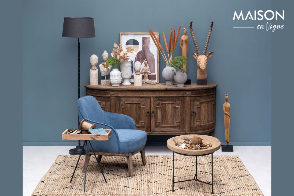 This sideboard isn\'t just functional; it\'s also an assertive aesthetic choice