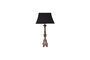 Miniature Beaussant dark wood table lamp Clipped