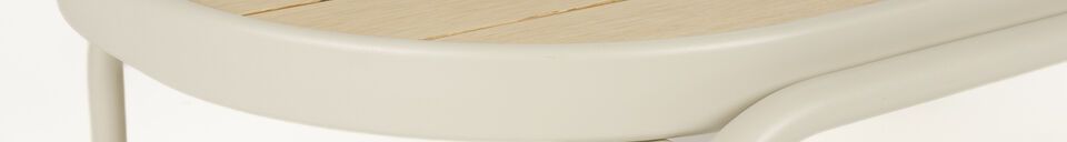 Material Details Beige aluminium garden table Vista