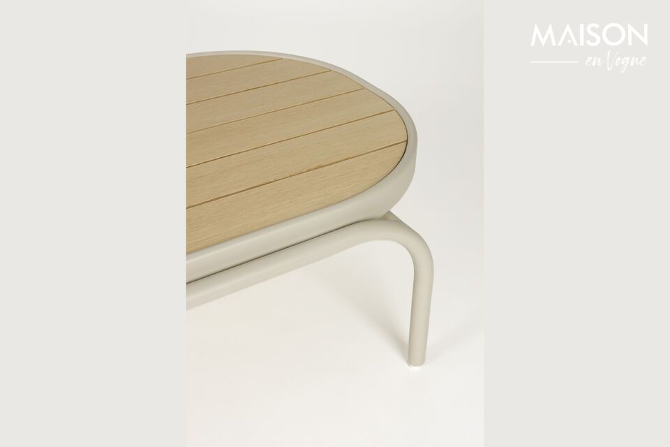 Beige aluminium garden table Vista - 8