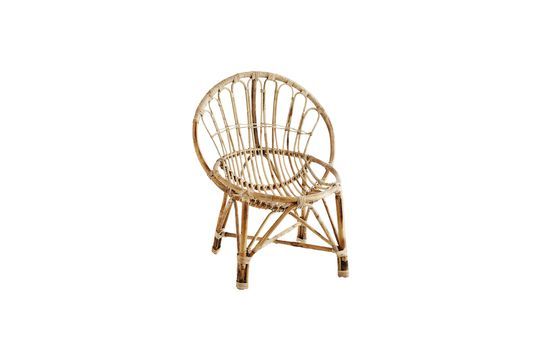 Beige bamboo chair Astra Clipped