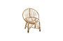 Miniature Beige bamboo chair Astra Clipped