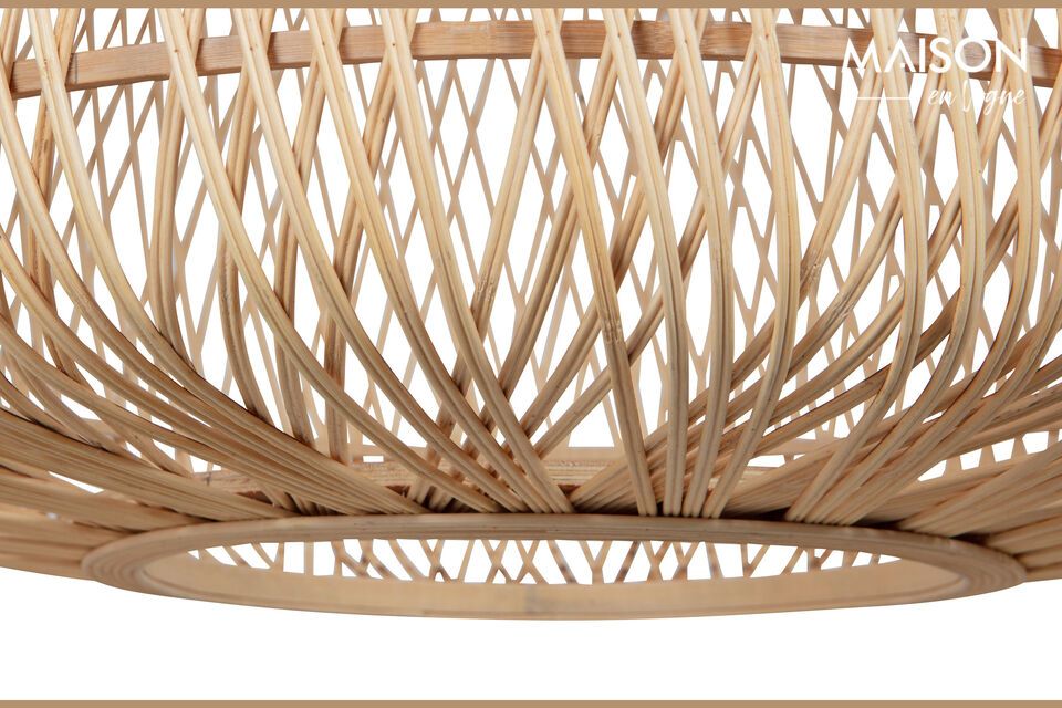 Cosy atmosphere for this woven bamboo suspension proposed by the brand WOOD