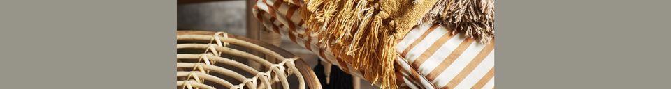 Material Details Beige bamboo stool Reina