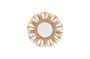 Miniature Beige bamboo sun-shaped mirror Lumia Clipped