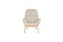 Miniature Beige beech wood armchair Duke Clipped