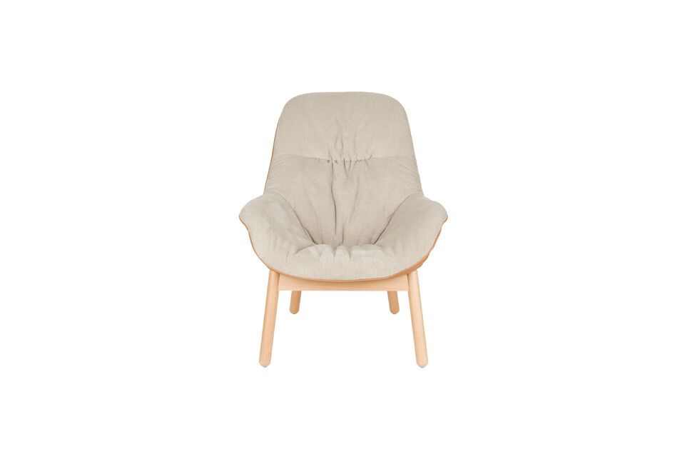 Immerse yourself in a cocoon of softness with the Duke Beechwood Armchair