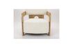 Miniature Beige boucle fabric armchair Oolong 7
