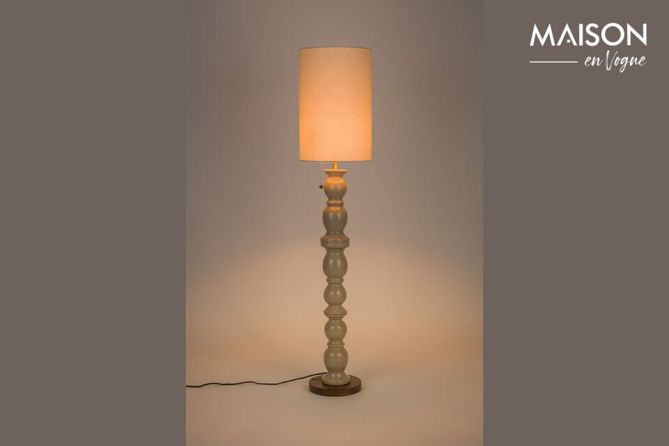 Beige ceramic floor lamp Brew Zuiver