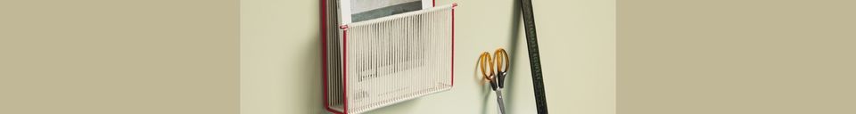 Material Details Beige cotton magazine rack String Wall