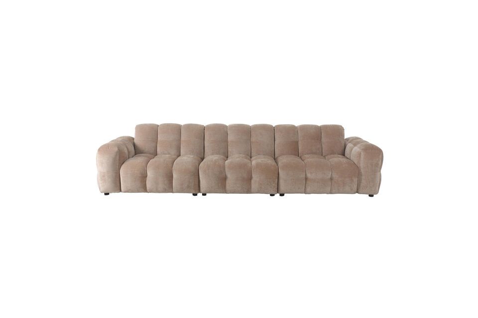 Beige fabric 4-seater sofa Hackman - 9