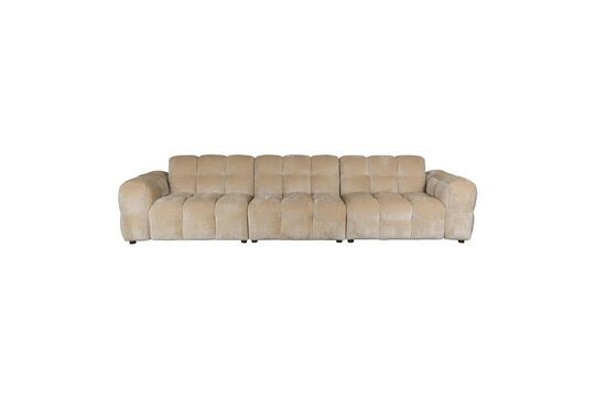 Beige fabric 4-seater sofa Hackman Clipped