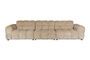 Miniature Beige fabric 4-seater sofa Hackman Clipped