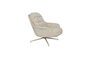 Miniature Beige fabric and eucalyptus wood armchair Philly Clipped