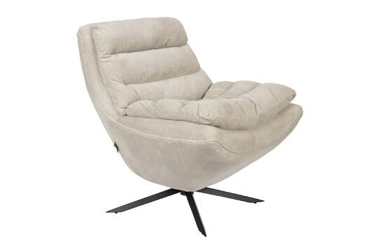 Beige fabric armchair Vince