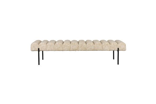 Beige fabric bench Jethro Clipped