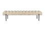 Miniature Beige fabric bench Jethro Clipped