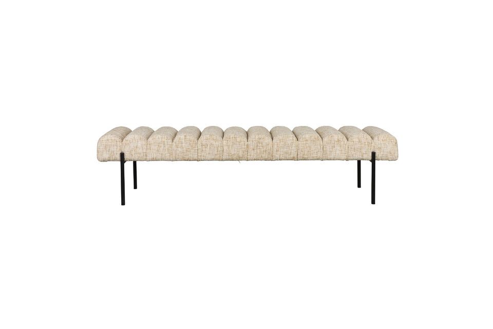 Beige fabric bench Jethro White Label