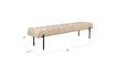 Miniature Beige fabric bench Jethro 5
