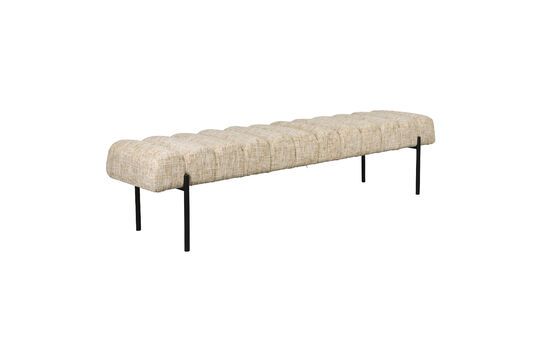 Beige fabric bench Jethro Clipped