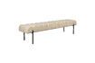 Miniature Beige fabric bench Jethro 1