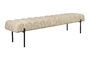 Miniature Beige fabric bench Jethro Clipped